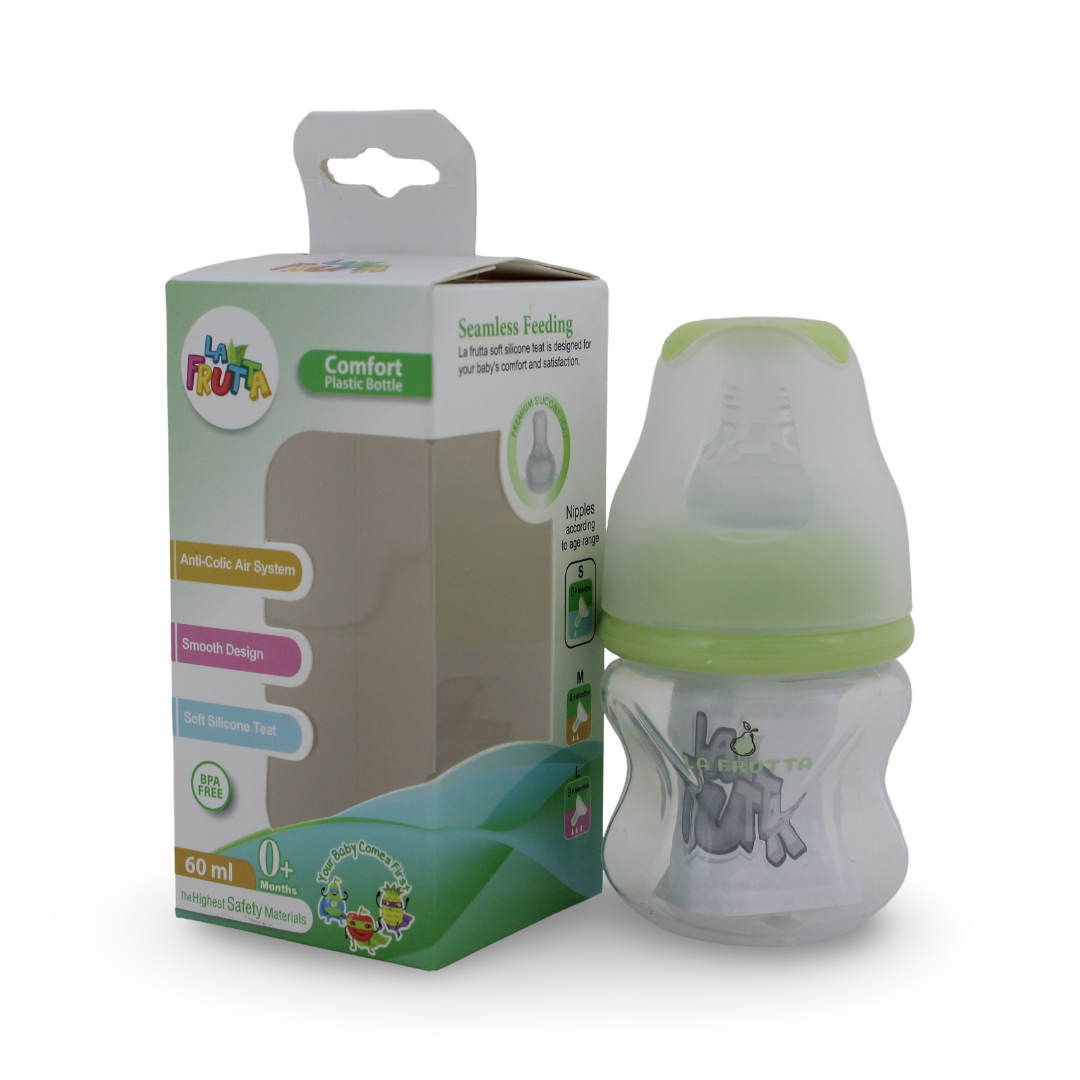 La Frutta Comfort Anti-Colic Baby Bottle 60ml – Green