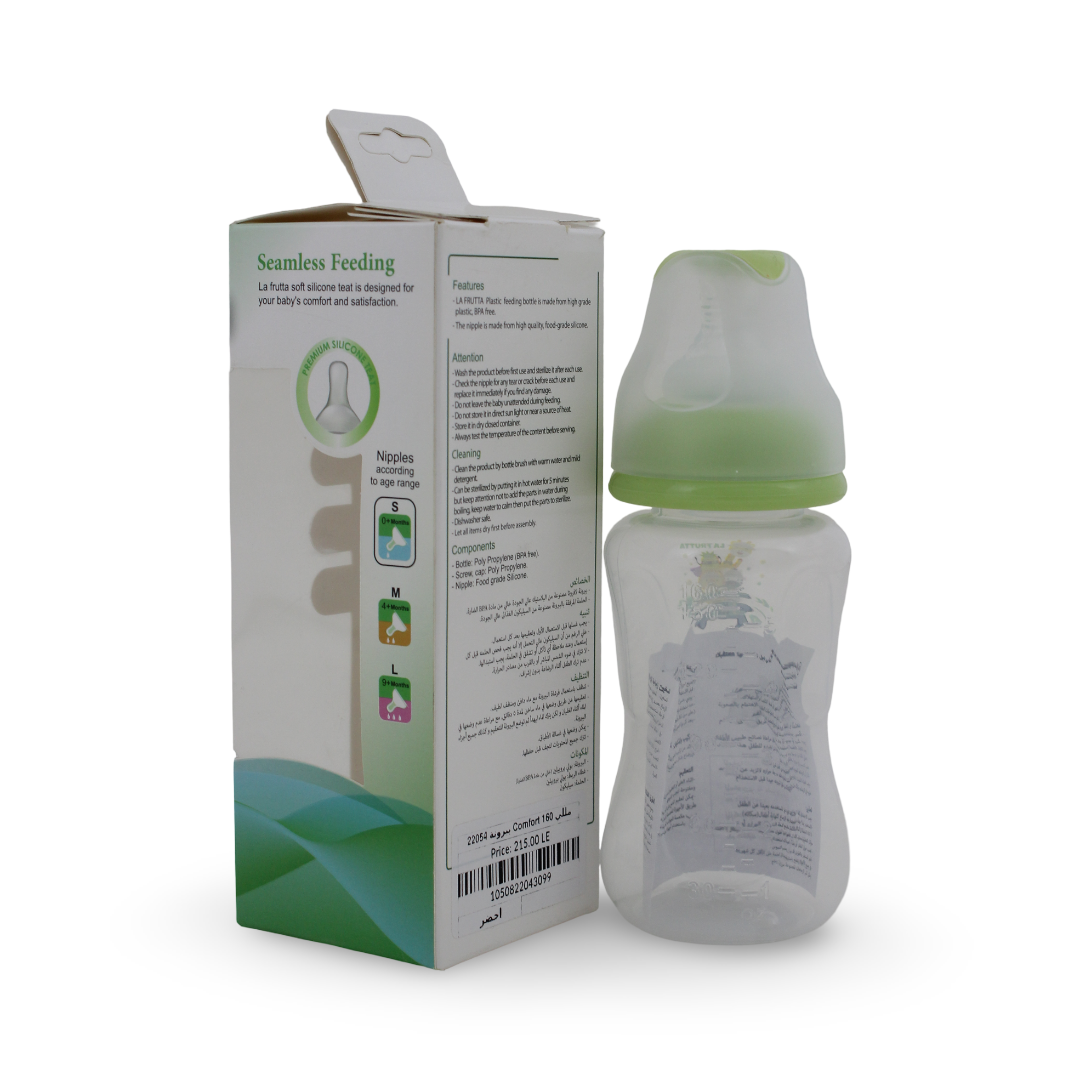 La Frutta Comfort Anti-Colic Baby Bottle 160ml – Green