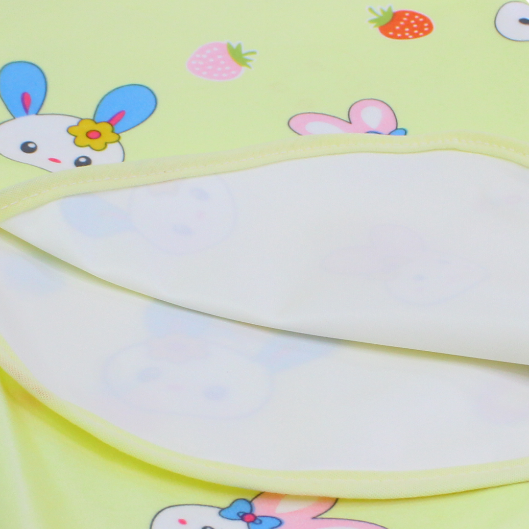 La Frutta Waterproof Baby Diaper Changing Mat – Yellow with Rabbit Print