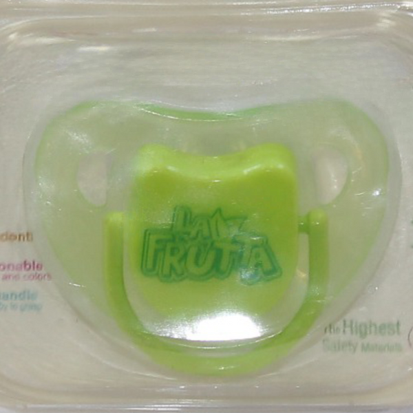 La Frutta Orthodontic Silicon Pacifier Heart Shape with Cover (6m+) – Green