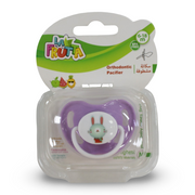 La Frutta Orthodontic Silicone Pacifier With Cover – Size M with Bunny Print