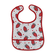 La Frutta PVC Baby Bib with Pocket – Strawberry Print