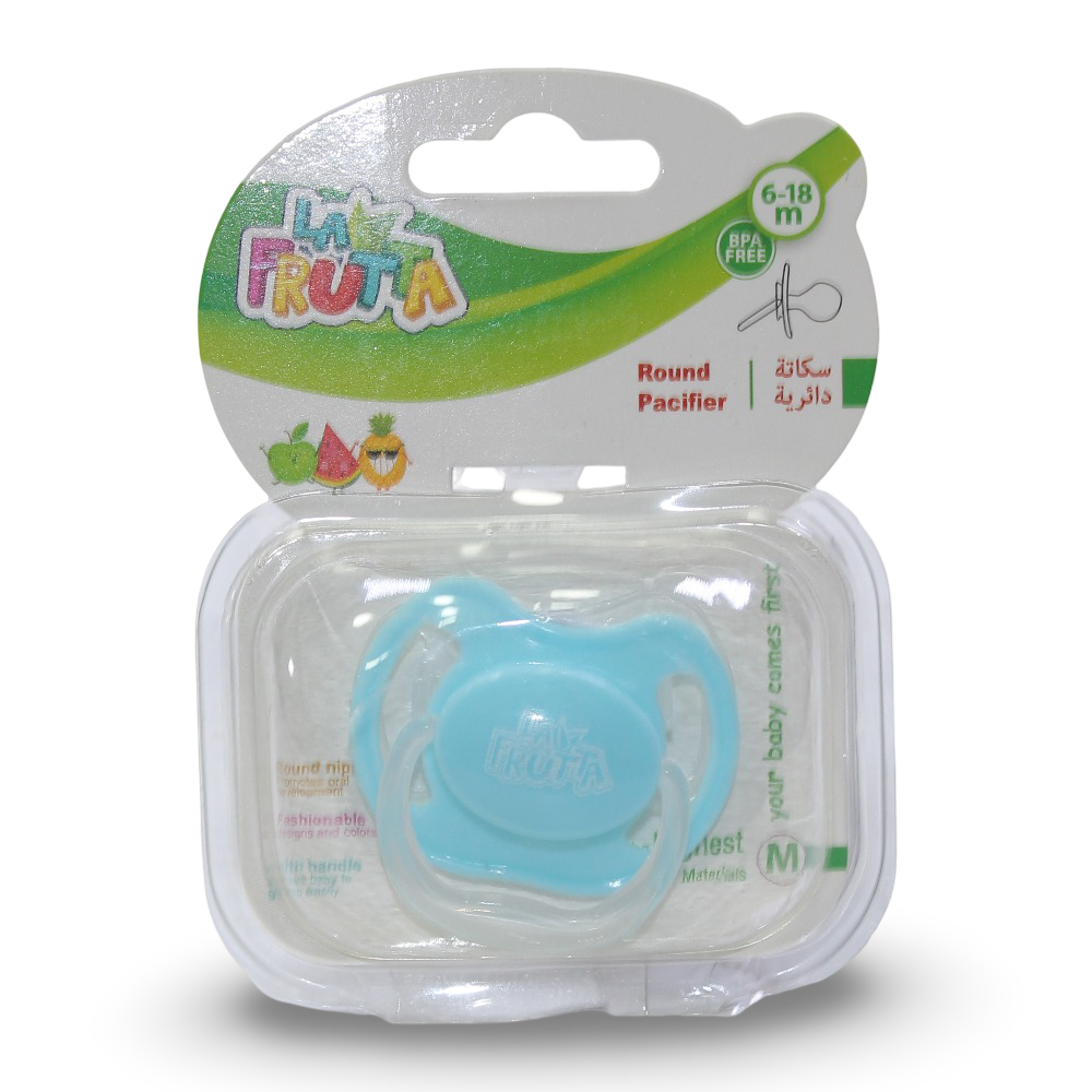 La Frutta Round Pacifier (6:18m) – Baby Blue - Baby Essentials