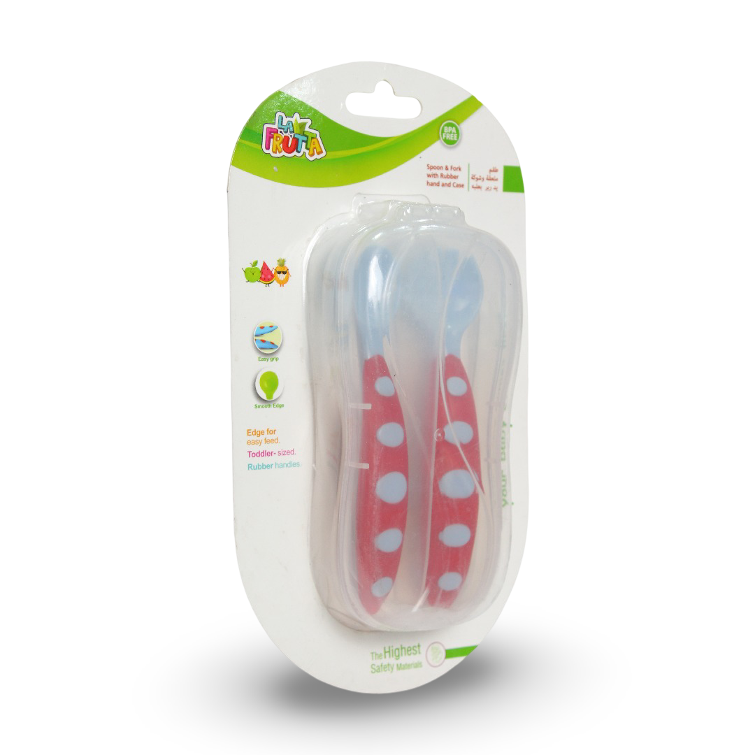 La Fruta Baby Feeding Set (Spoon & Fork) – Baby Blue
