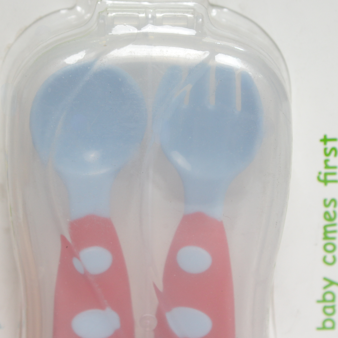 La Fruta Baby Feeding Set (Spoon & Fork) – Baby Blue