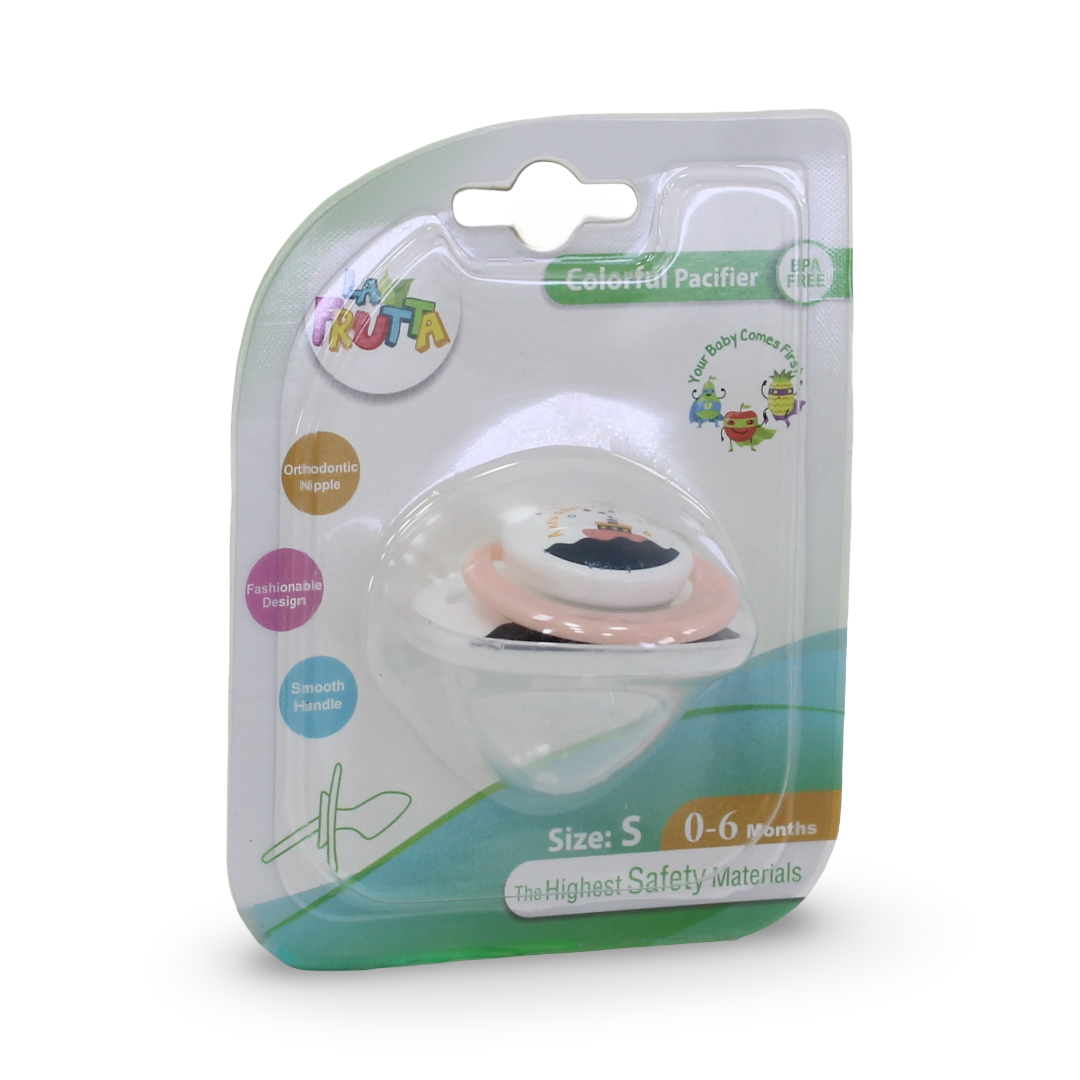 La Frutta Silicone Baby Pacifier Size S , 0-6m – Salmon - Baby Essentials
