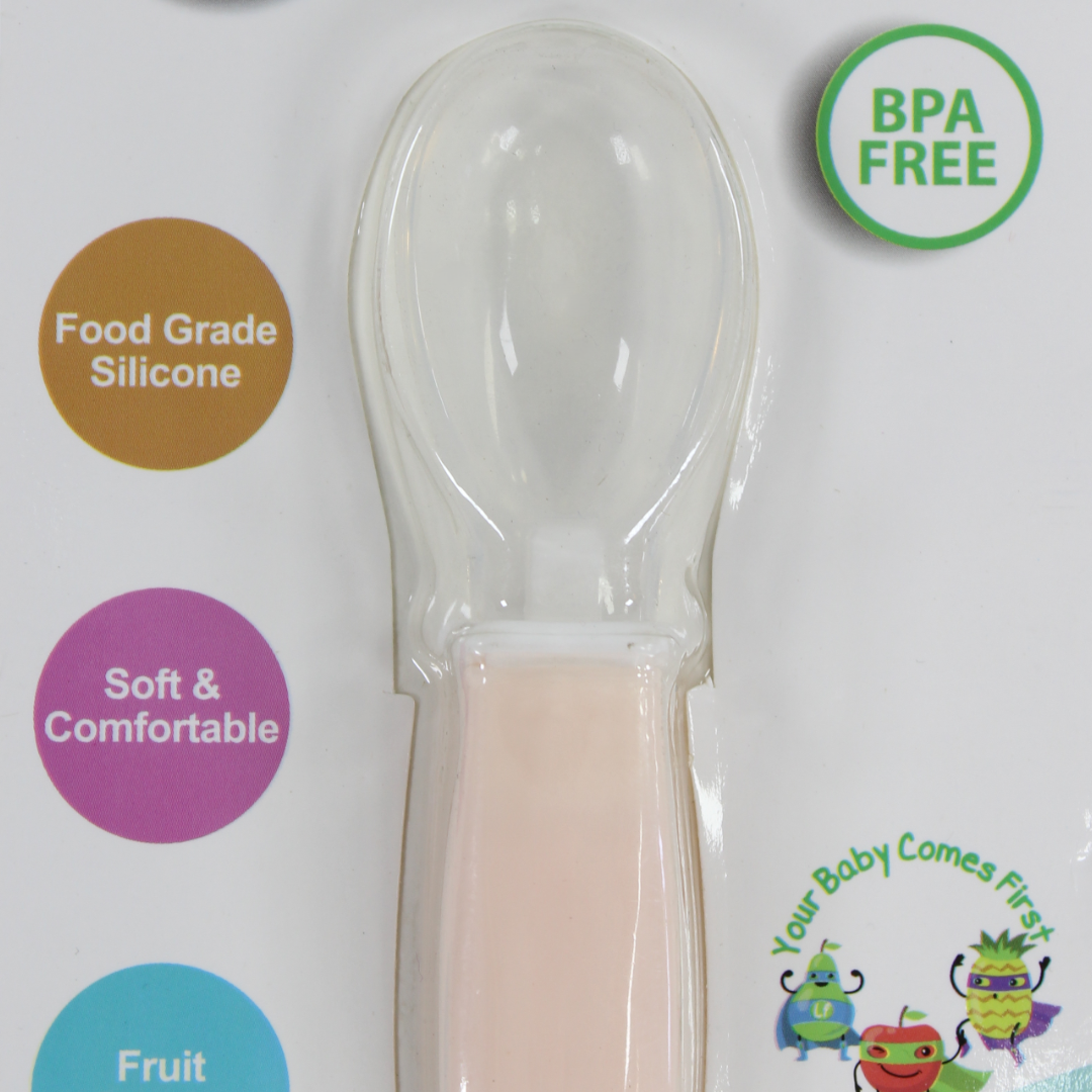 La Frutta Dual Sided Silicone Spoon 4m+ – Salmon