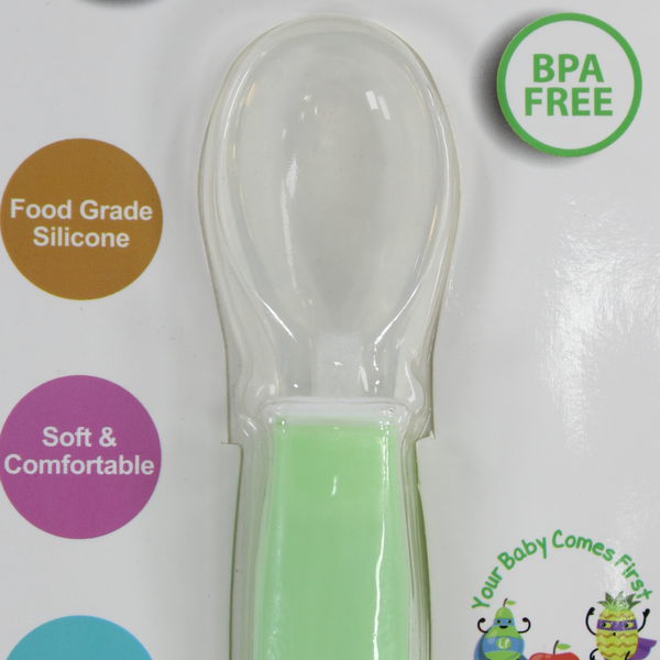 La Frutta Dual Sided Silicone Spoon 4m+ – Green