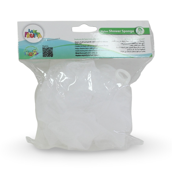 La Frutta Nylon Shower Sponge – White