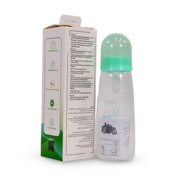 La Frutta Feeding Bottle with Soft Spoon +4m 270ml – Aqua