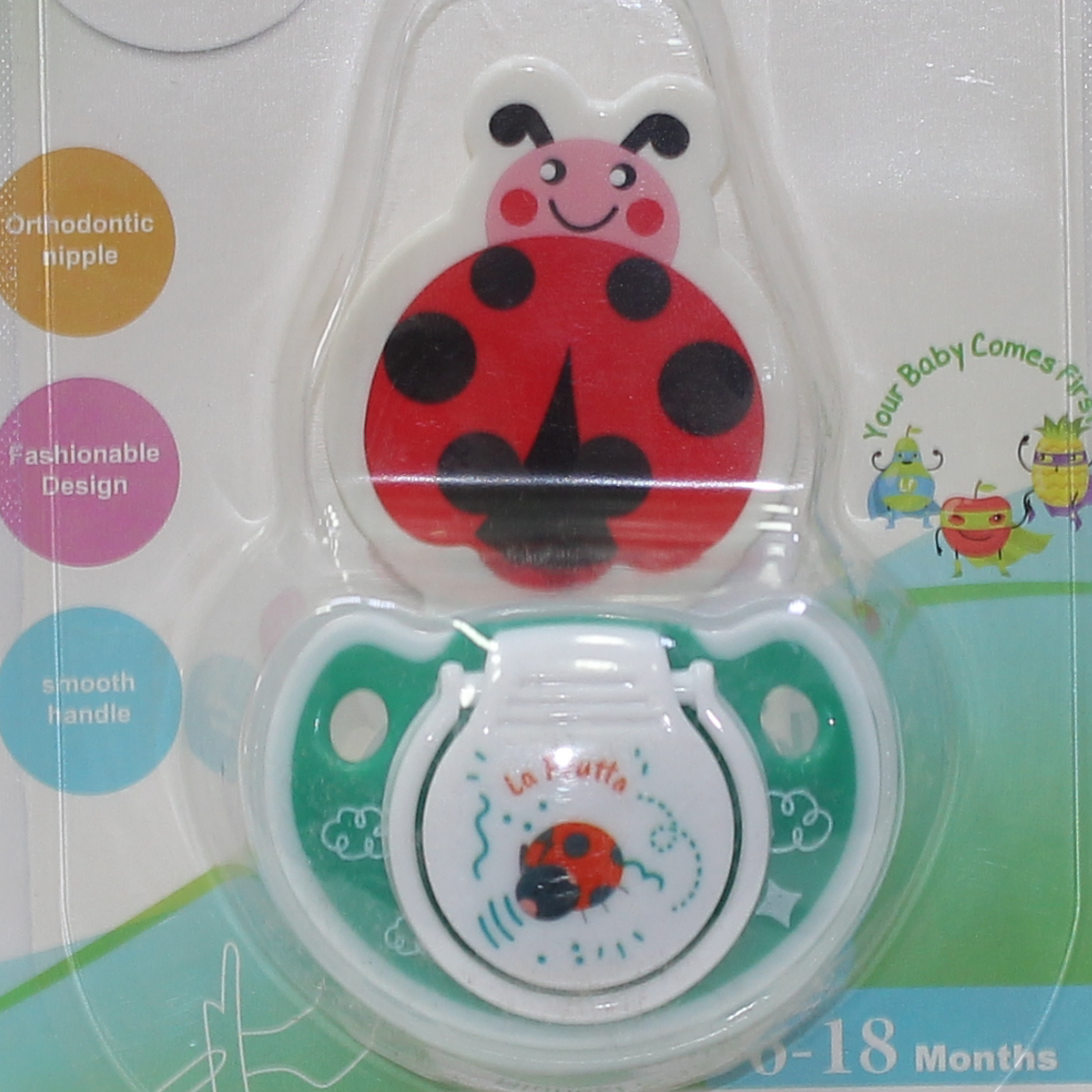 La Frutta Orthodontic Pacifier with Holder (6:18m) – Red