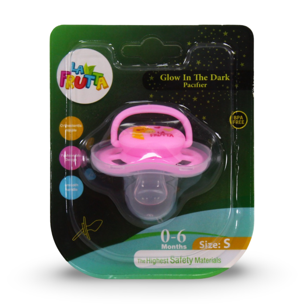 La Frutta Glow In The Dark Pacifier 0-6m – Pink - Baby Essentials