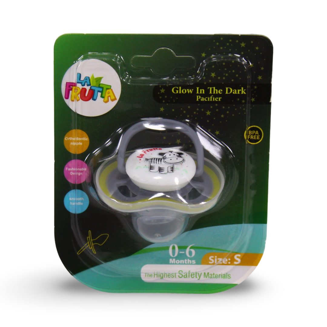 La Frutta Glow In The Dark Pacifier 0-6m – Grey