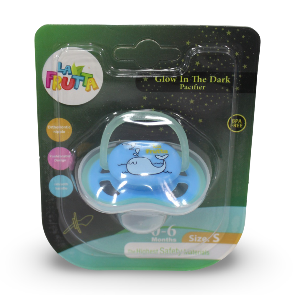 La Frutta Glow In The Dark Pacifier 0-6m – Baby Blue - Baby Essentials