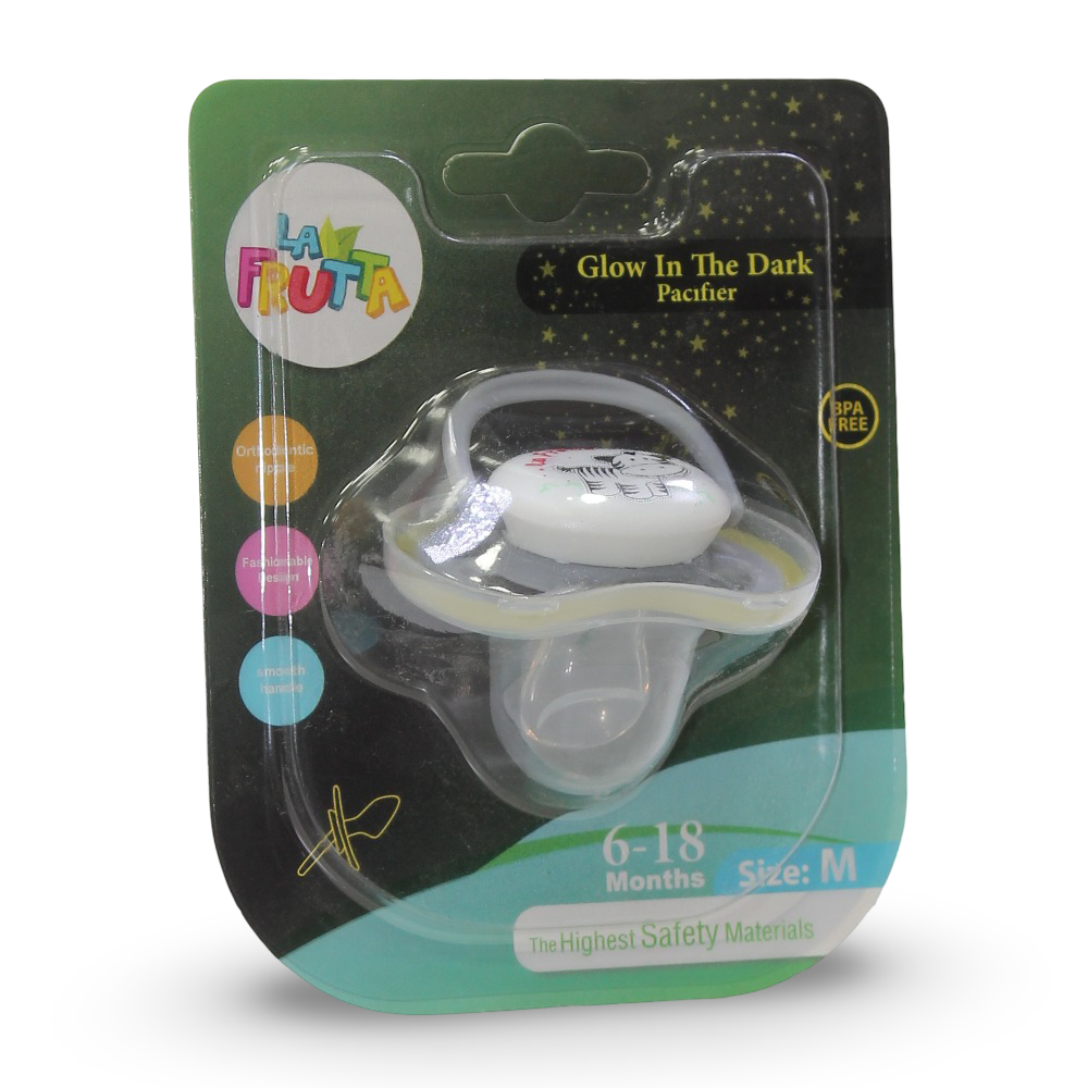 La Frutta Glow-in-the-Dark Pacifier 6-18m – Grey