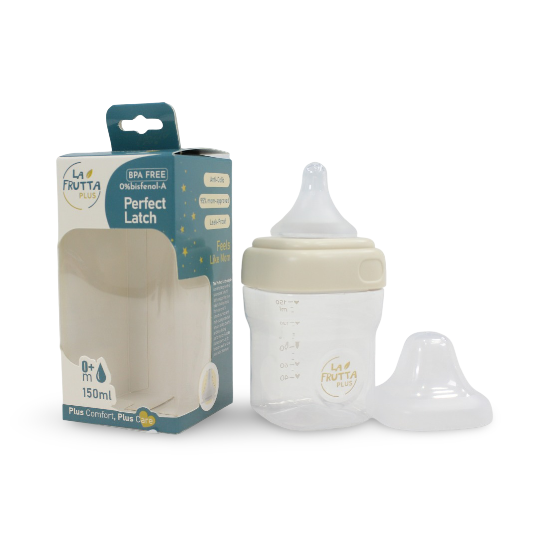 La Frutta Perfect Latch Baby Feeding Bottle 150ml – Off-White
