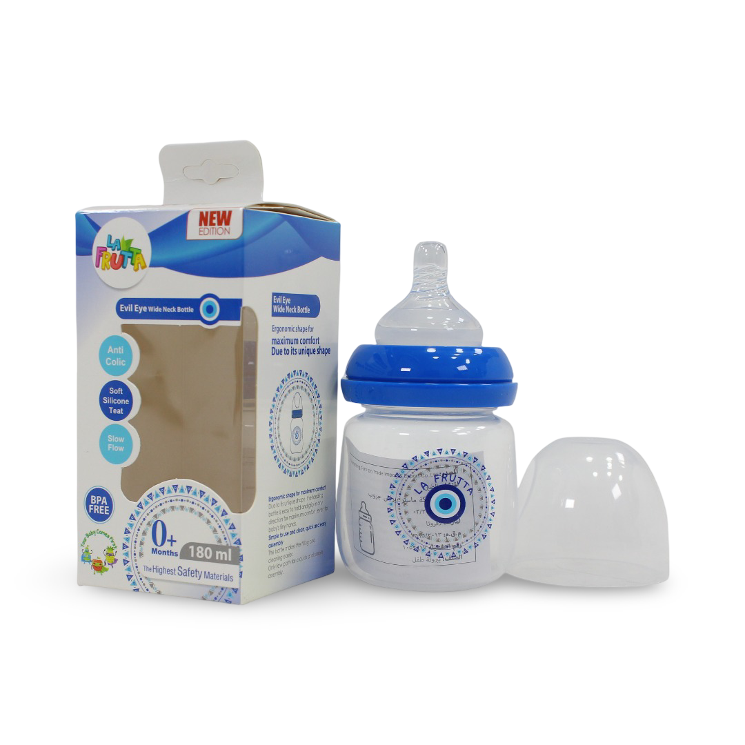 La Frutta Evil Eye Wide Neck Baby Bottle 180ml – Blue