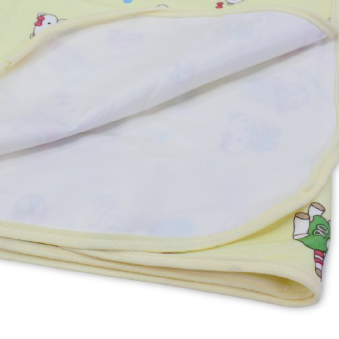 La Frutta Waterproof Baby Changing Mat – Yellow with Teddy Bear Print