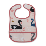 La Frutta PVC Baby Bib with Pocket – Pink with Flamingo Print