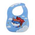 La Frutta PVC Baby Feeding Bib – Baby Blue with Super Hero Fox Print