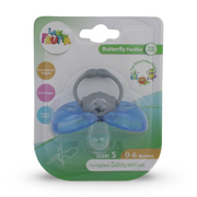 La Frutta Butterfly Orthodontic Pacifier (Size S , 0-6m) – Blue & Grey