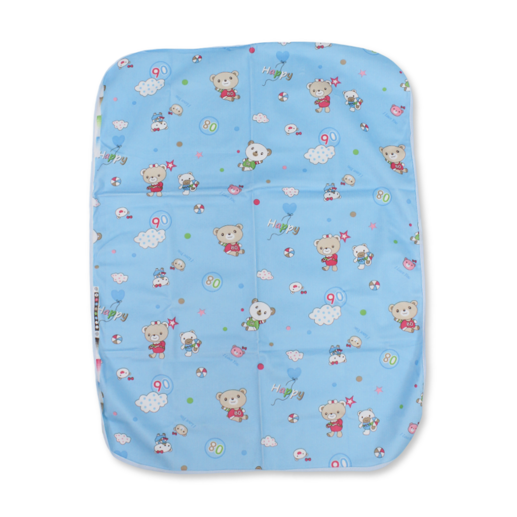 Waterproof Baby Diaper Changing Mat – Baby Blue with Teddy Bear Print - Baby Essentials - La Frutta
