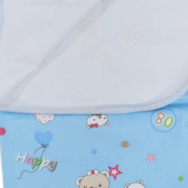 Waterproof Baby Diaper Changing Mat – Baby Blue with Teddy Bear Print