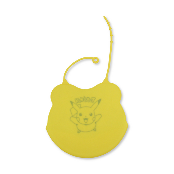 La Frutta Silicone Baby Bib – Yellow with Pokemon Print