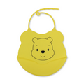 La Frutta Silicone Baby Bib with Pocket – Yellow with Pooh Print