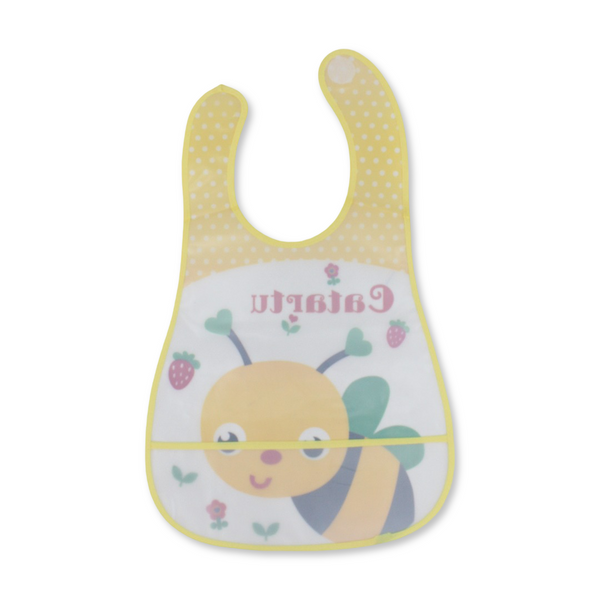 La Frutta Waterproof Baby Bib – Yellow with Bee Print