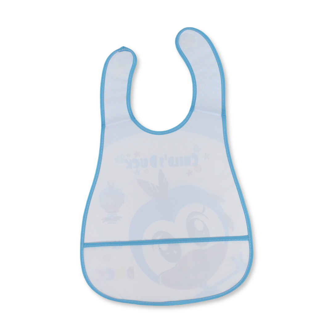 La Frutta Waterproof Baby Bib – Aqua with Duck Print