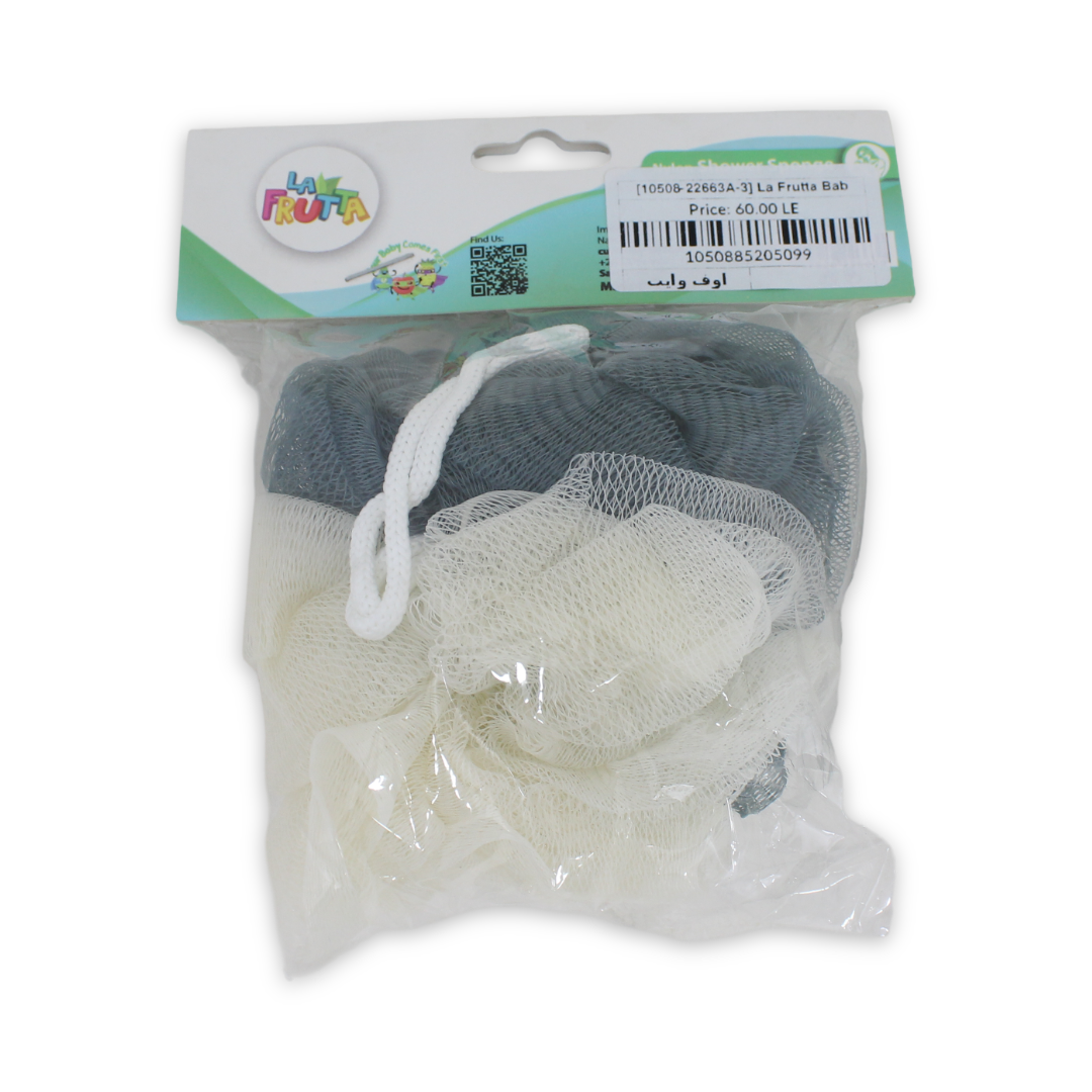 La Frutta Baby Mesh Bath Sponge – Off-White