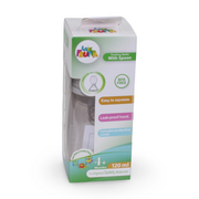 La Frutta Feeding Bottle with Silicone Spoon +4m 120ml – Grey