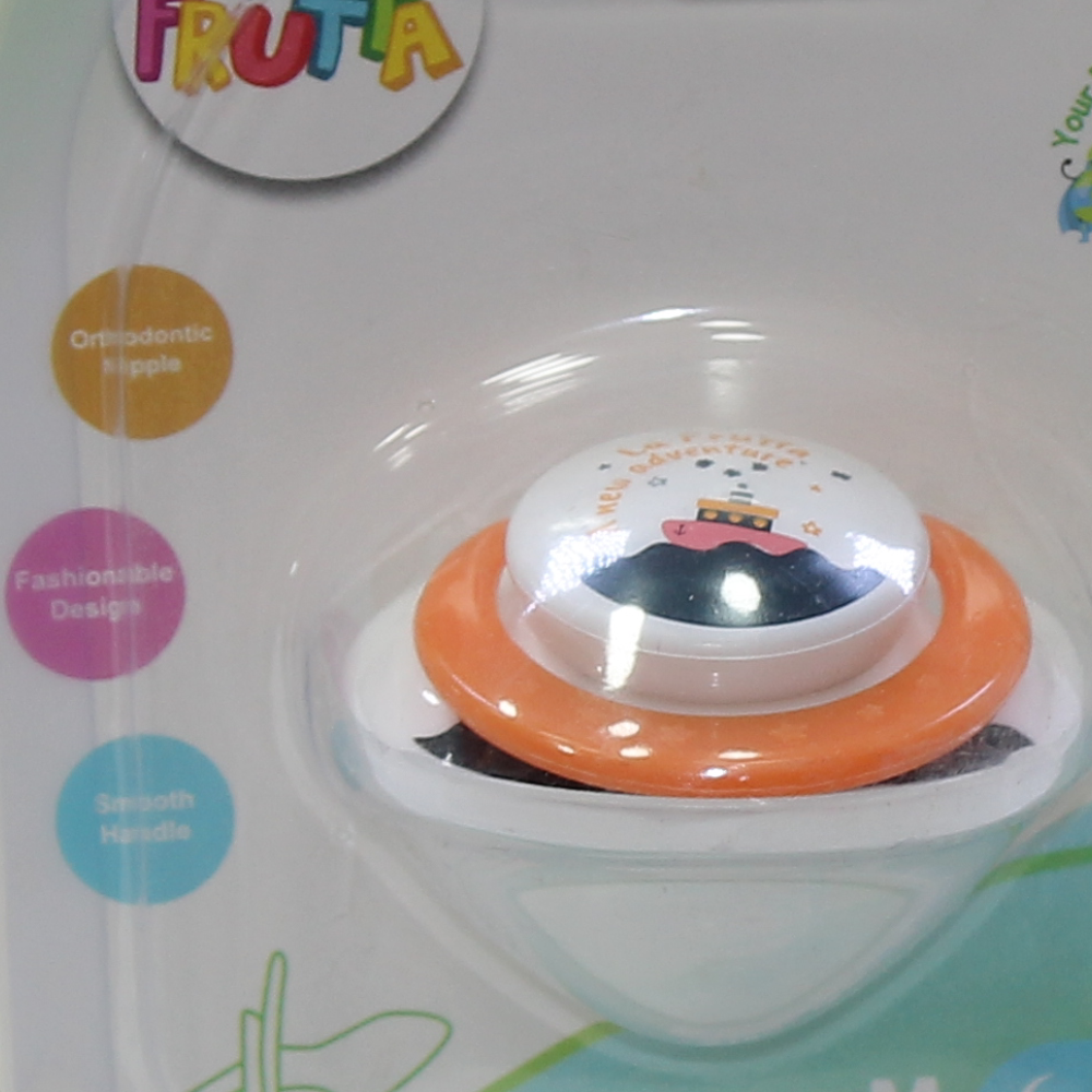 La Frutta Orthodontic Pacifier with Cover – Orange