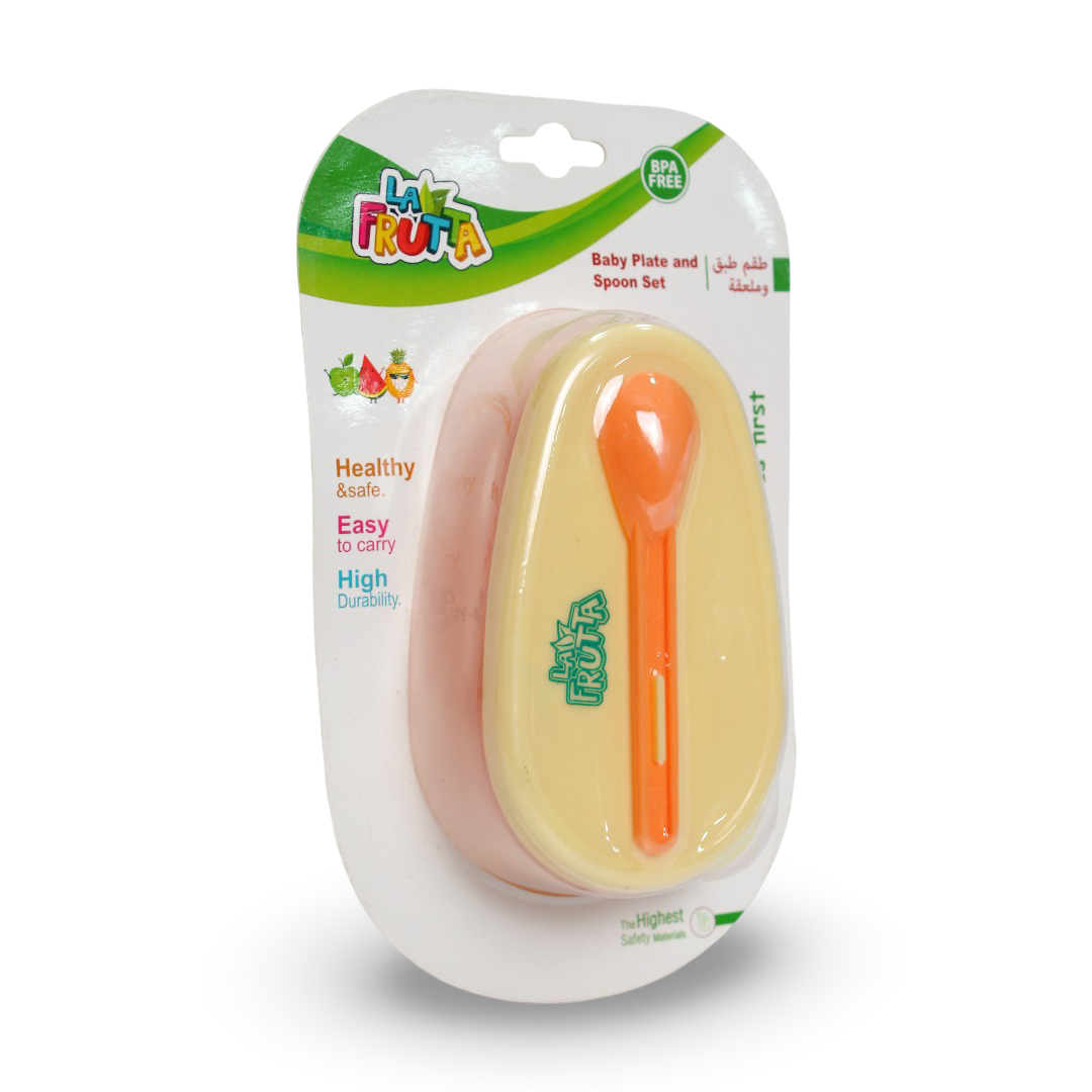 La Frutta Baby Plate and Spoon Set – Orange