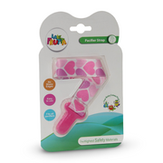 La Frutta Pacifier Strap – Fuchsia with Hearts Print