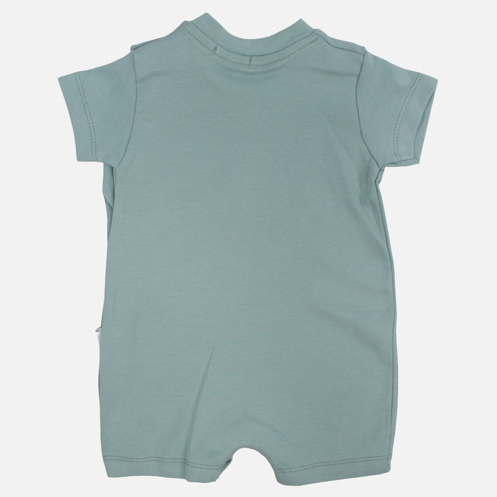 Baby Boys Cotton Romper - Car Print
