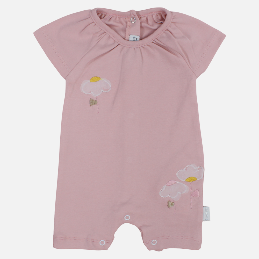 Baby Girls Cotton Romper - Floral Print