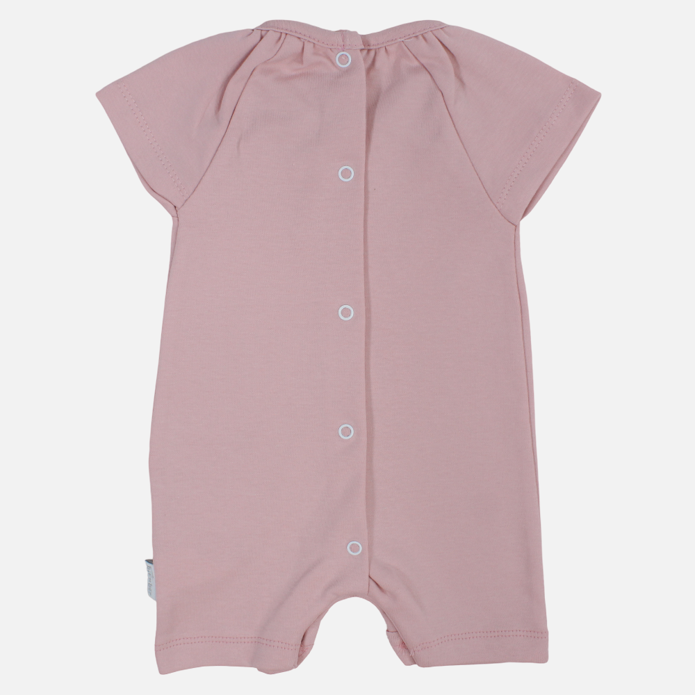Baby Girls Cotton Romper - Floral Print