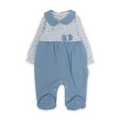 Baby Girls Cotton Baby Footie Onesie – Bow Design