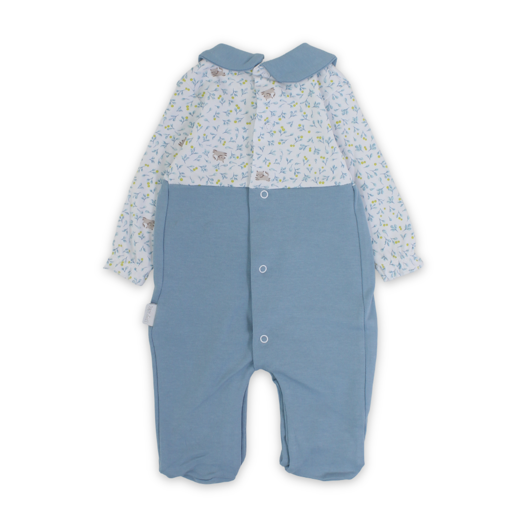 Baby Girls Cotton Baby Footie Onesie – Bow Design
