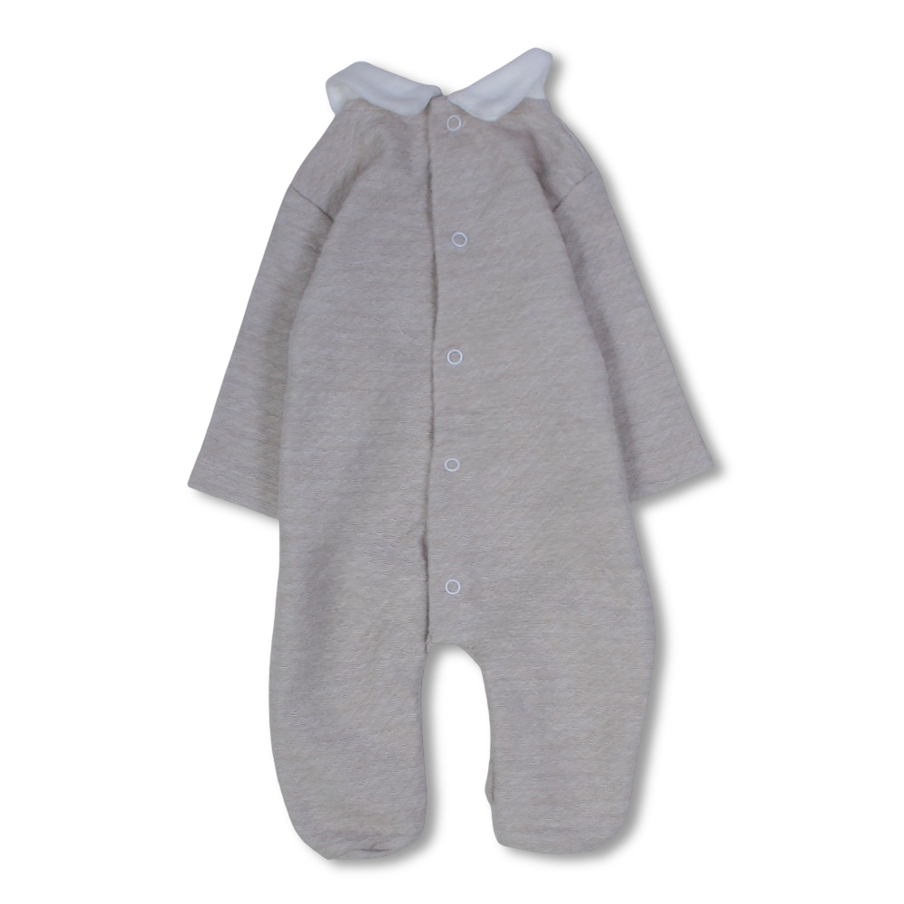 Baby Girls Cotton Baby Footie – Bunny Pocket Embroidery