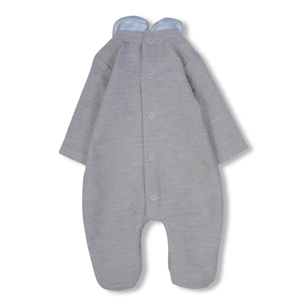 Baby Girls Cotton Baby Footie – Bunny Pocket Embroidery