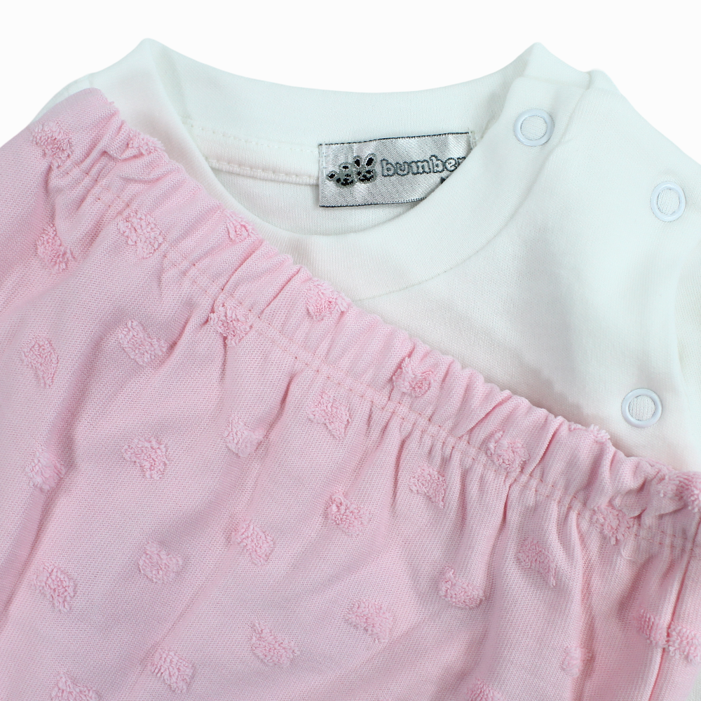 Baby Girls Cotton Pajama Set - Girly Cute Embroideries