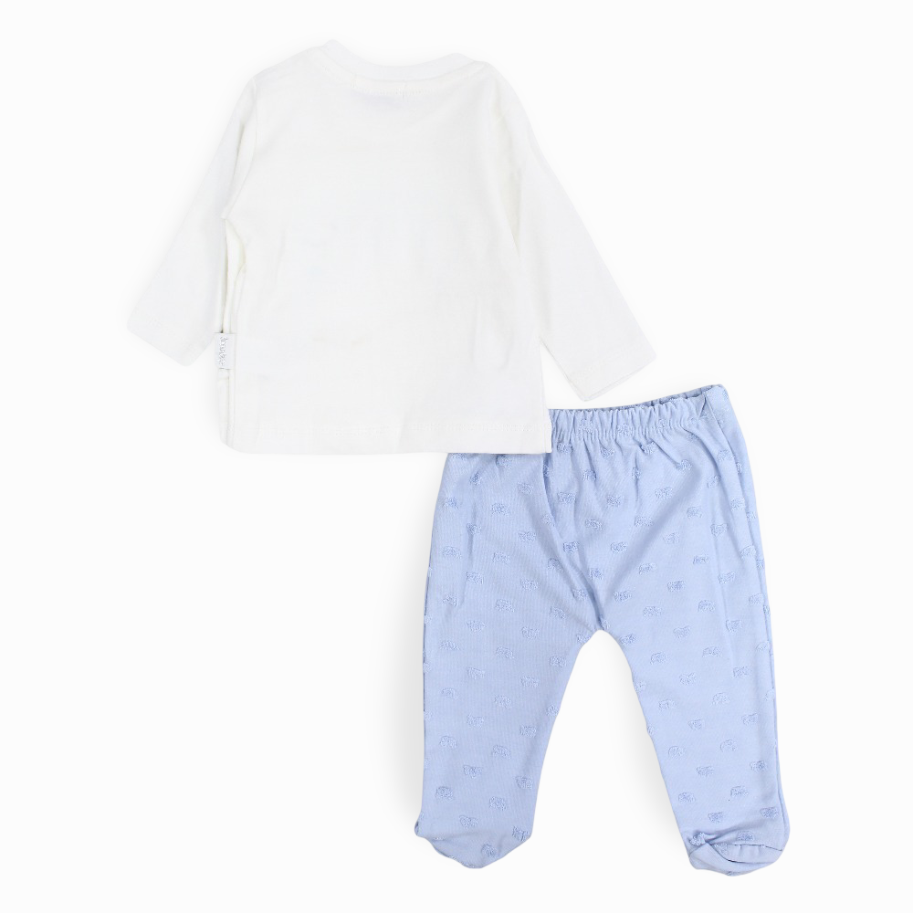 Baby Girls Cotton Pajama Set - Girly Cute Embroideries