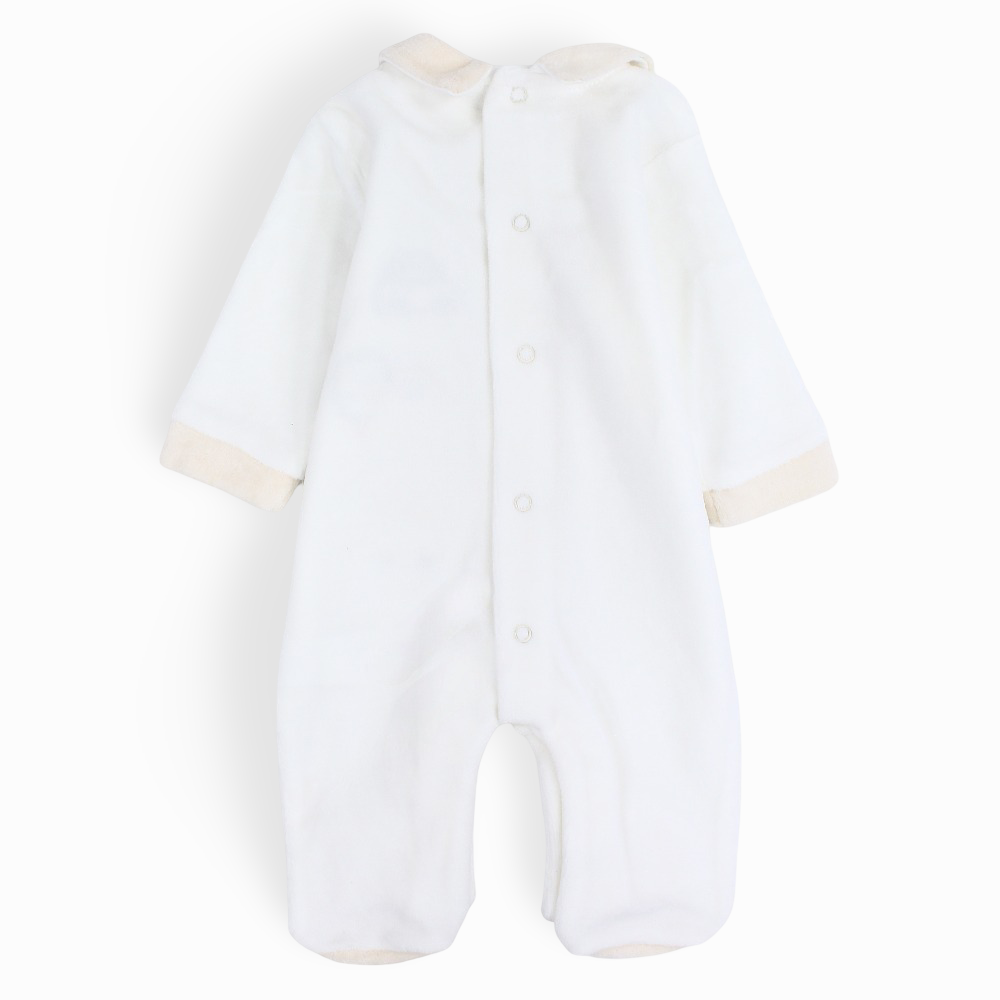Baby Boys Velvet Baby Footie - Cute Embroideries