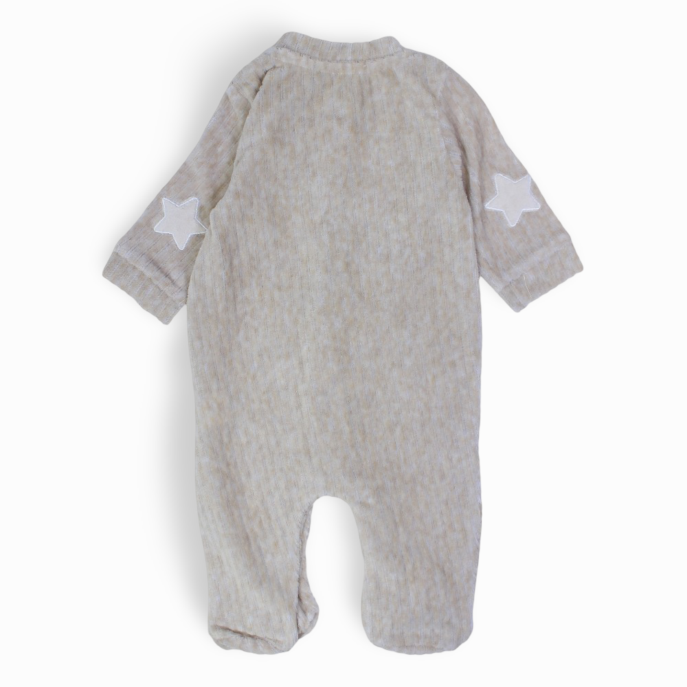 Baby Boys Velvet Baby Footie - Car & Stars Design