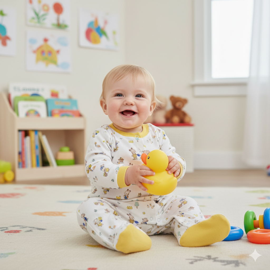 Unisex Cotton Baby Footie - Animals Design