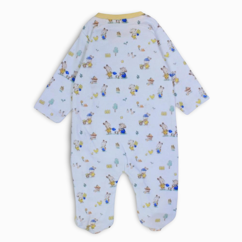 Unisex Cotton Baby Footie - Animals Design