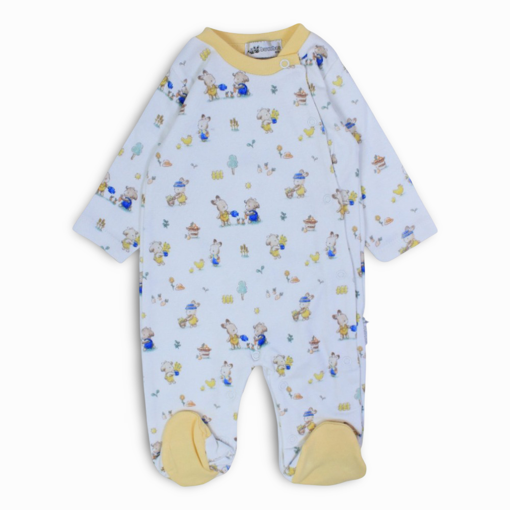 Unisex Cotton Baby Footie - Animals Design